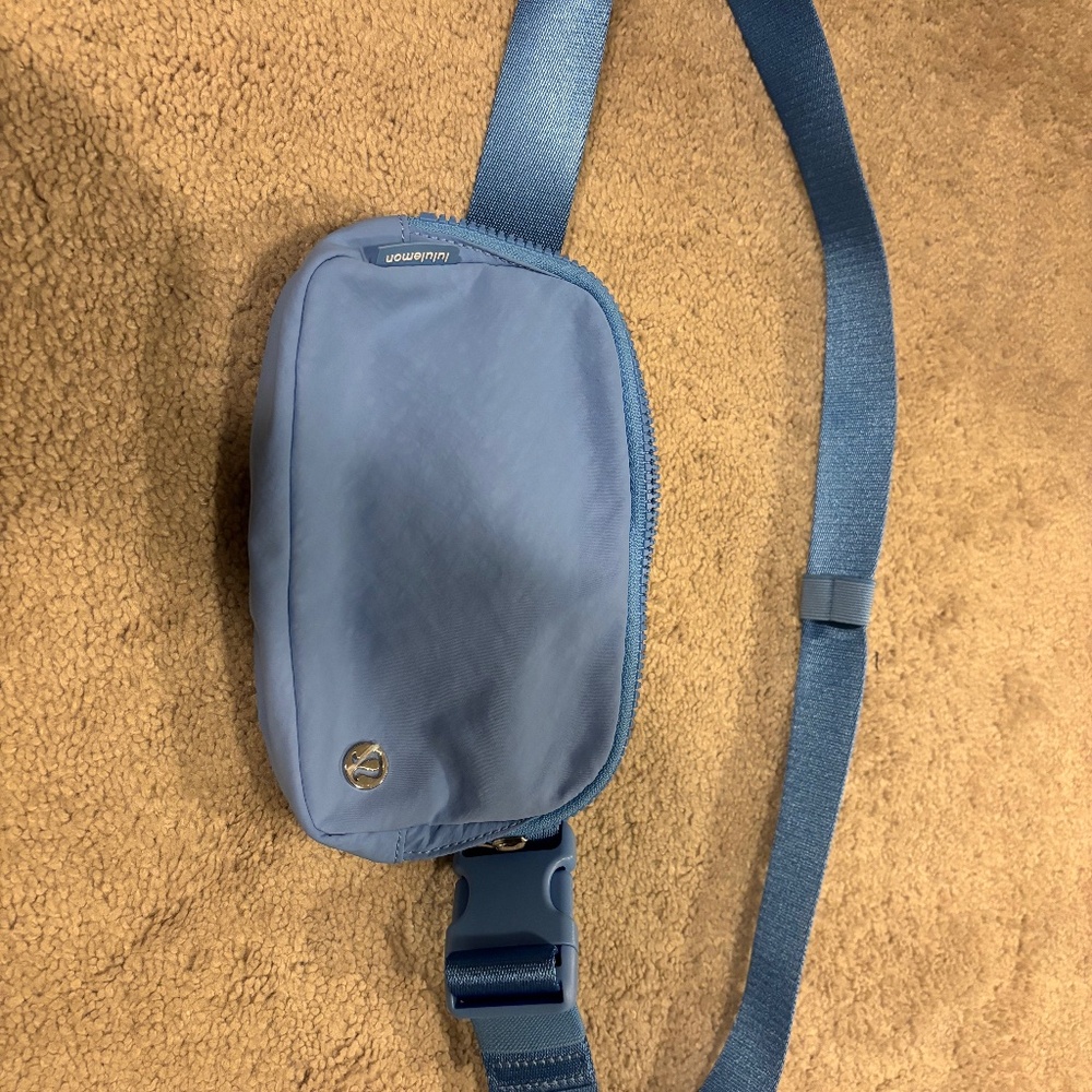 Baby blue Lululemon belt bag